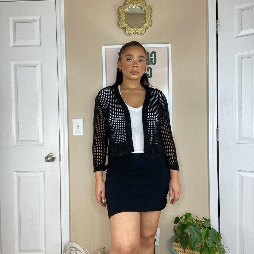 Open Knit Sparkly Cardigan